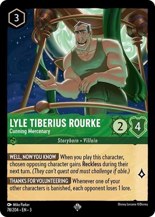 Lyle Tiberius Rourke - Cunning Mercenary (78/204) [Into the Inklands] | Empire Gaming NC