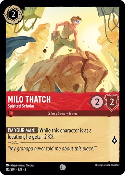 Milo Thatch - Spirited Scholar (115/204) [Into the Inklands] | Empire Gaming NC
