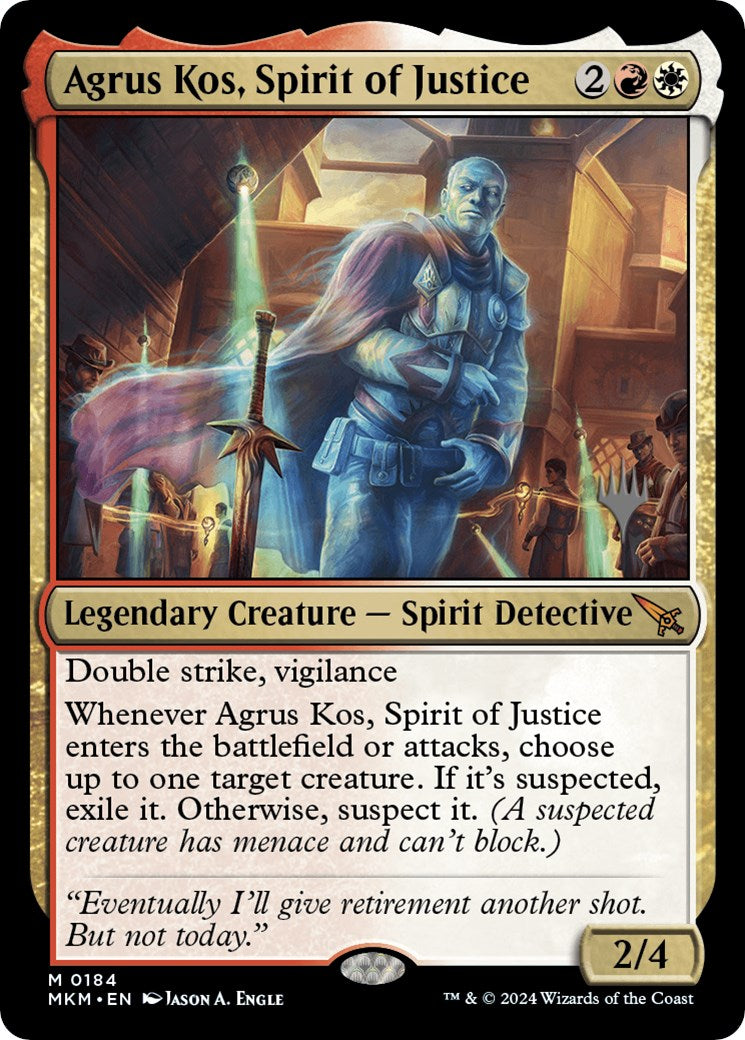 Agrus Kos, Spirit of Justice (Promo Pack) [Murders at Karlov Manor Promos] | Empire Gaming NC