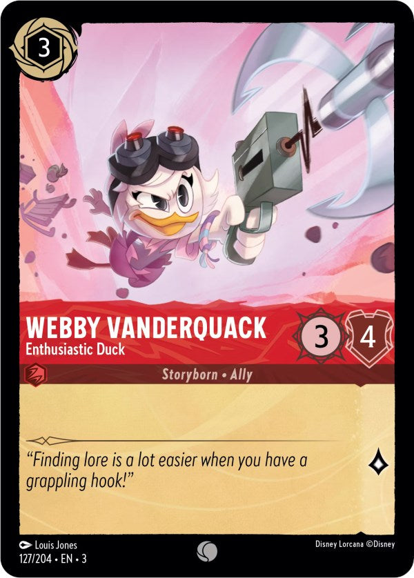 Webby Vanderquack - Enthusiastic Duck (127/204) [Into the Inklands] | Empire Gaming NC