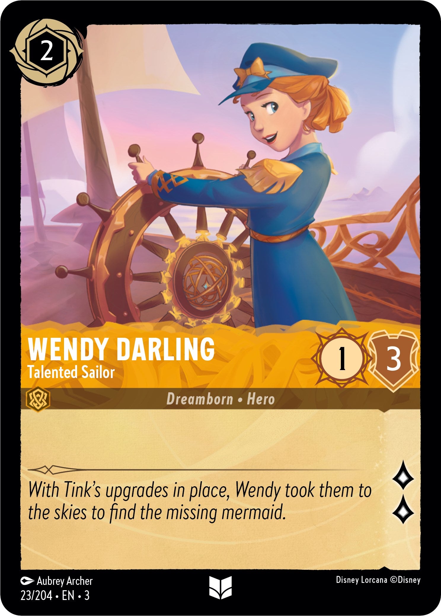 Wendy Darling - Talented Sailor (23/204) [Into the Inklands] | Empire Gaming NC