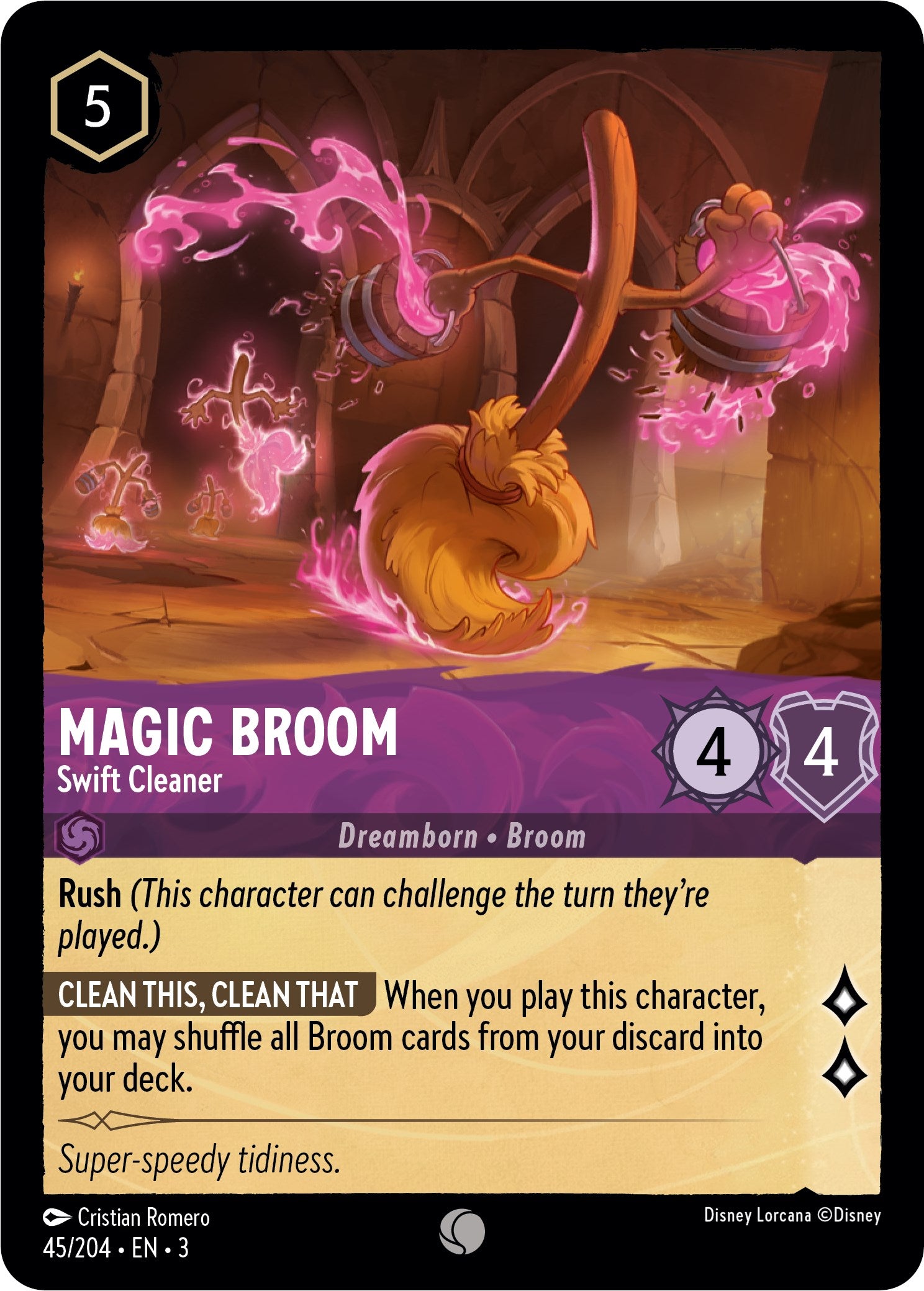 Magic Broom - Swift Cleaner (45//204) [Into the Inklands] | Empire Gaming NC