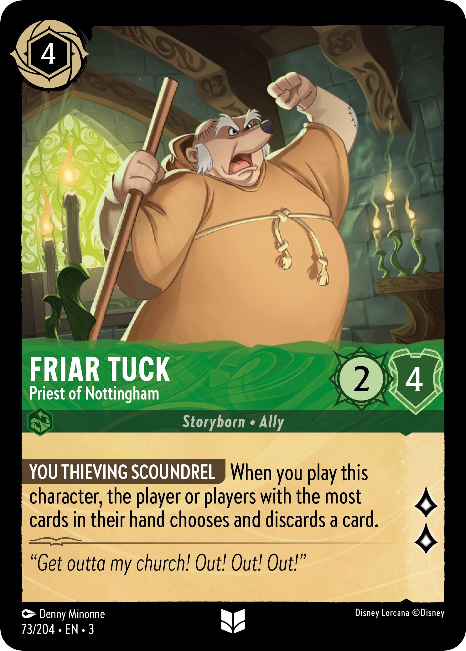 Friar Tuck - Priest of Nottingham (73/204) [Into the Inklands] | Empire Gaming NC