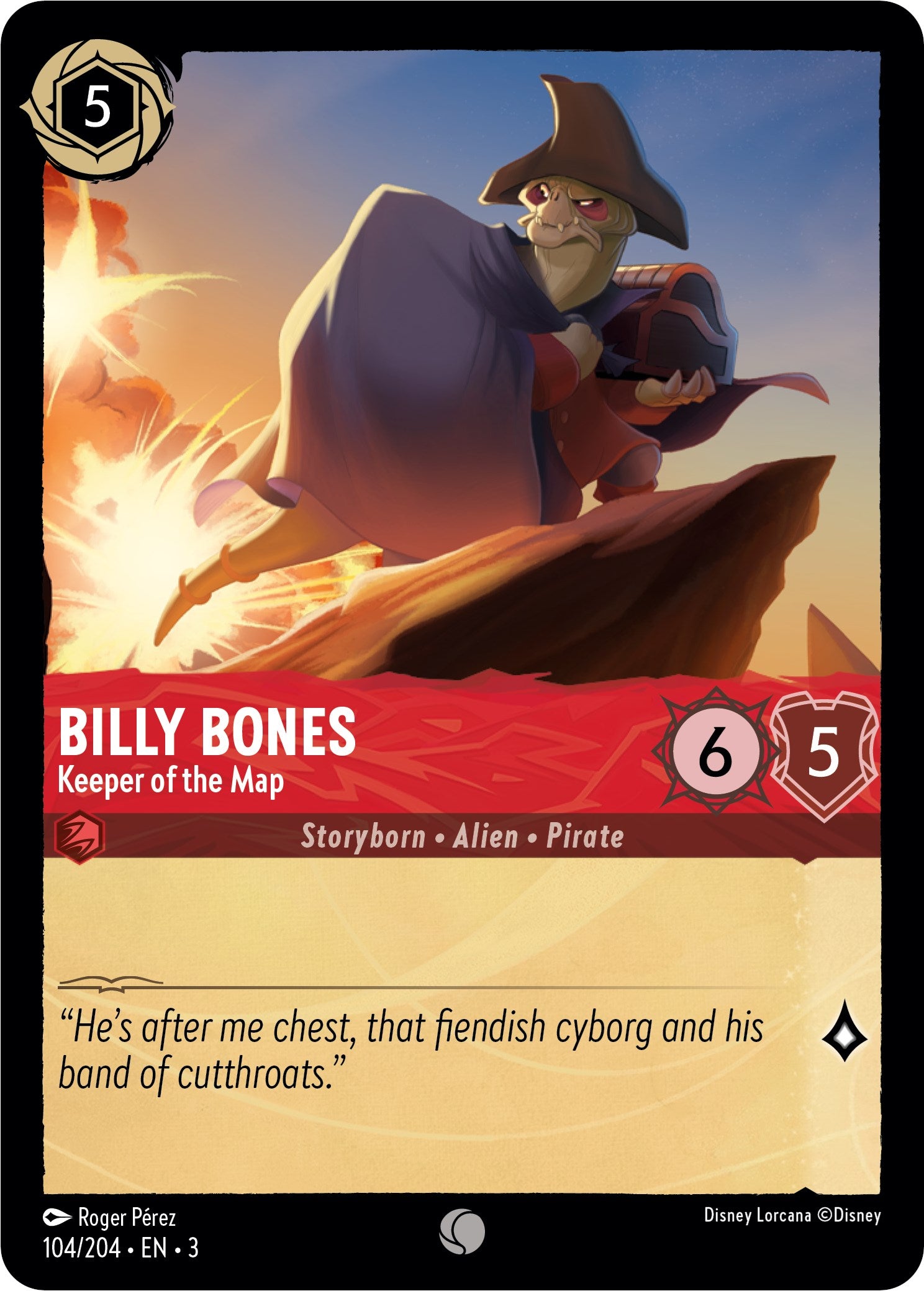 Billy Bones - Keeper of the Map (104/204) [Into the Inklands] | Empire Gaming NC