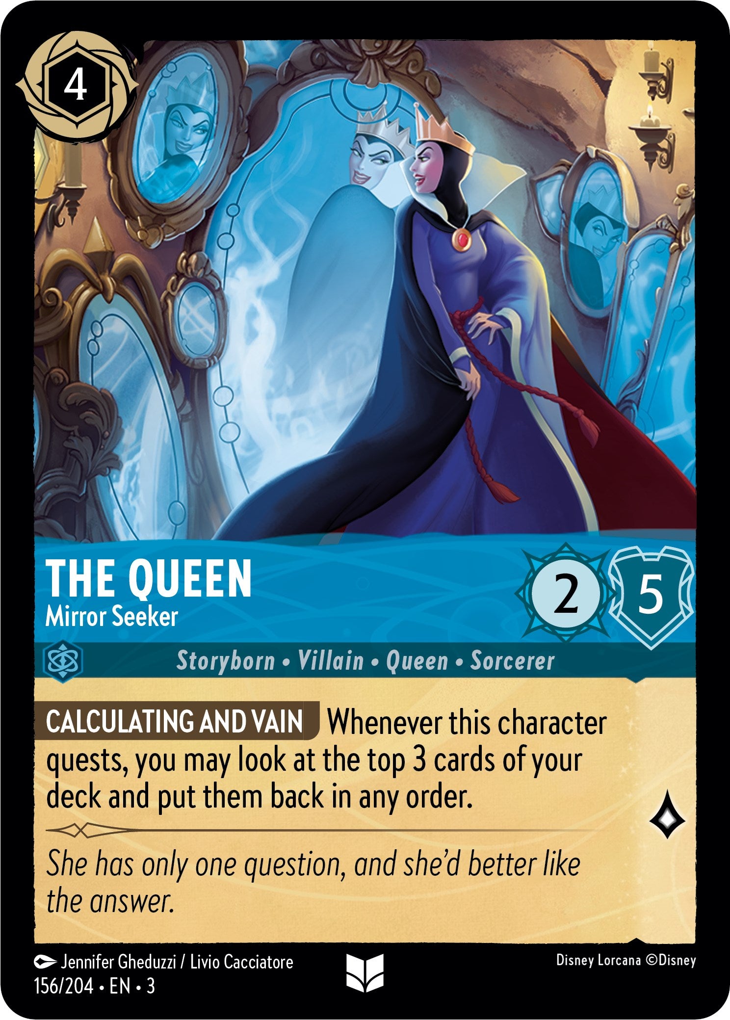 The Queen - Mirror Seeker (156/204) [Into the Inklands] | Empire Gaming NC