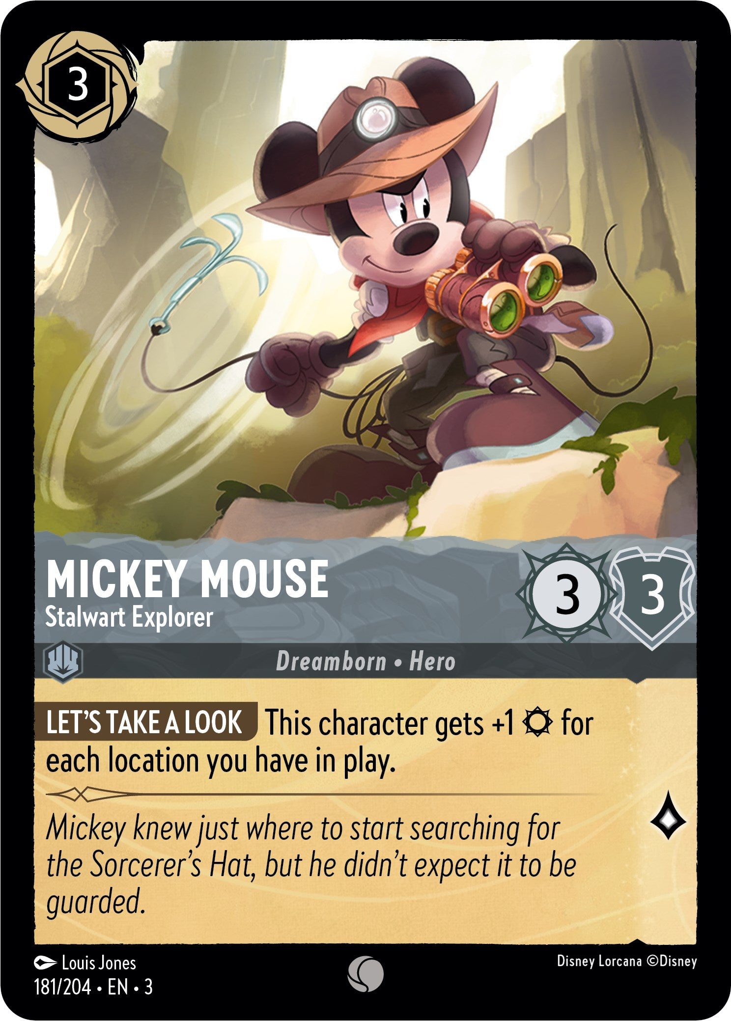 Mickey Mouse - Stalwart Explorer (181/204) [Into the Inklands] | Empire Gaming NC