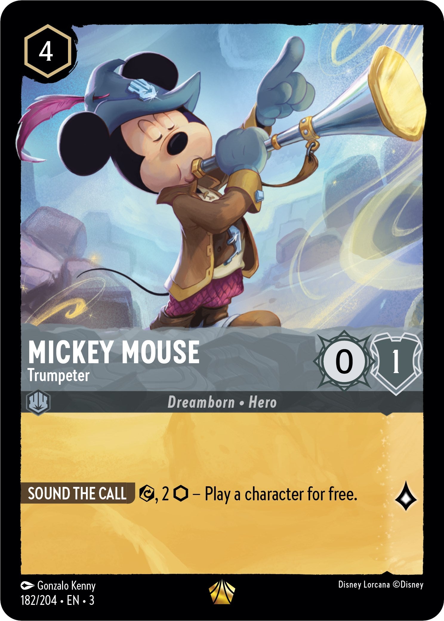 Mickey Mouse -Trumpeter (182/204) [Into the Inklands] | Empire Gaming NC