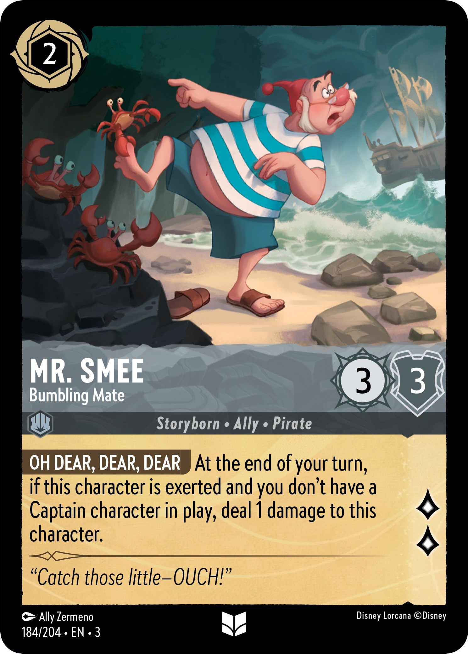 Mr. Smee - Bumbling Mate (184/204) [Into the Inklands] | Empire Gaming NC