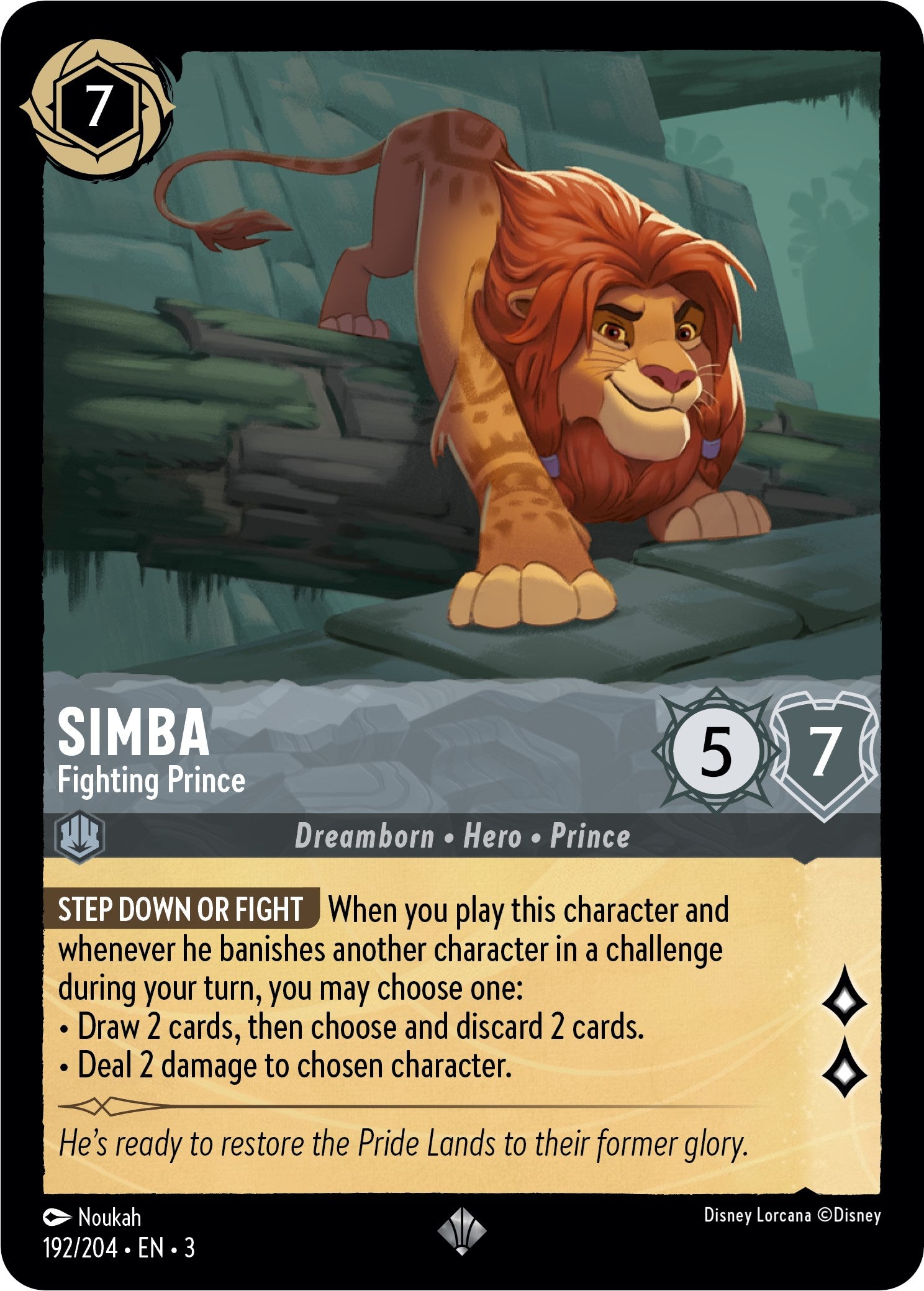 Simba - Fighting Prince (192/204) [Into the Inklands] | Empire Gaming NC
