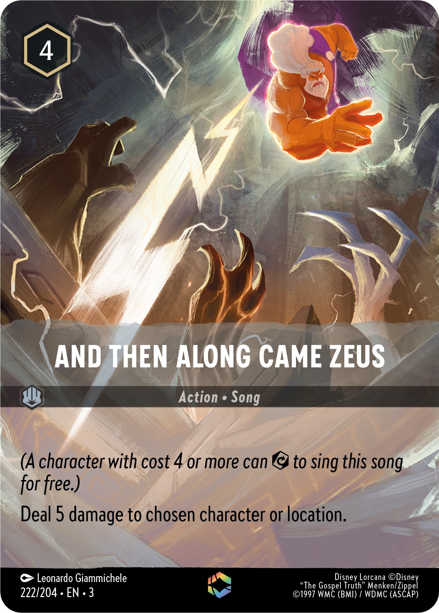 And Then Along Came Zeus (Alternate Art) (222/204) [Into the Inklands] | Empire Gaming NC