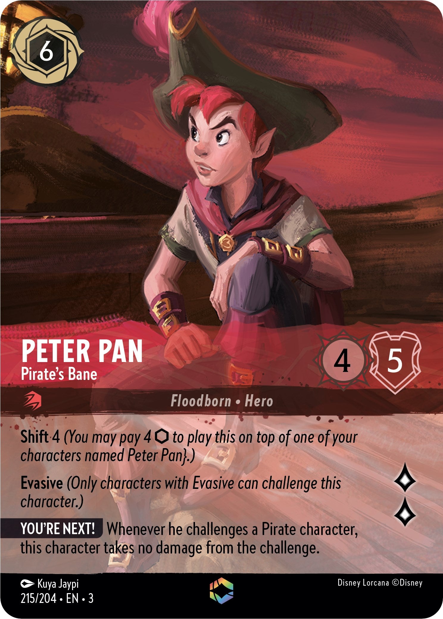 Peter Pan - Pirate's Bane (Alternate Art) (215/204) [Into the Inklands] | Empire Gaming NC