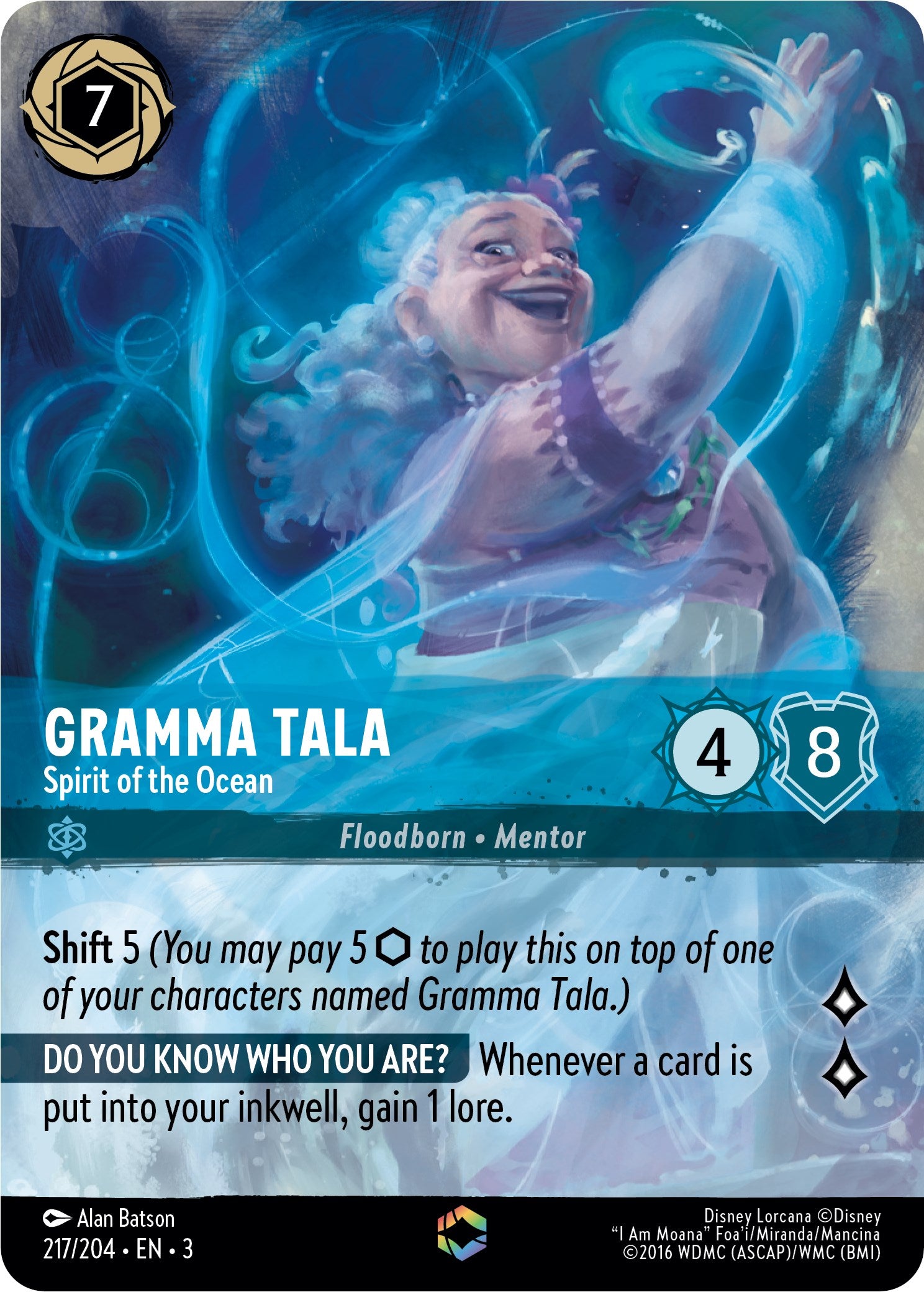 Gramma Tala - Spirit of the Ocean (Alternate Art) (217/204) [Into the Inklands] | Empire Gaming NC