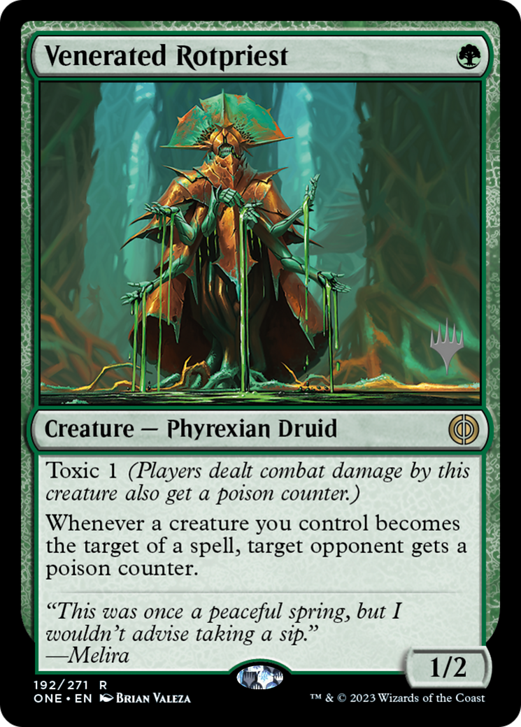 Venerated Rotpriest (Promo Pack) [Phyrexia: All Will Be One Promos] | Empire Gaming NC