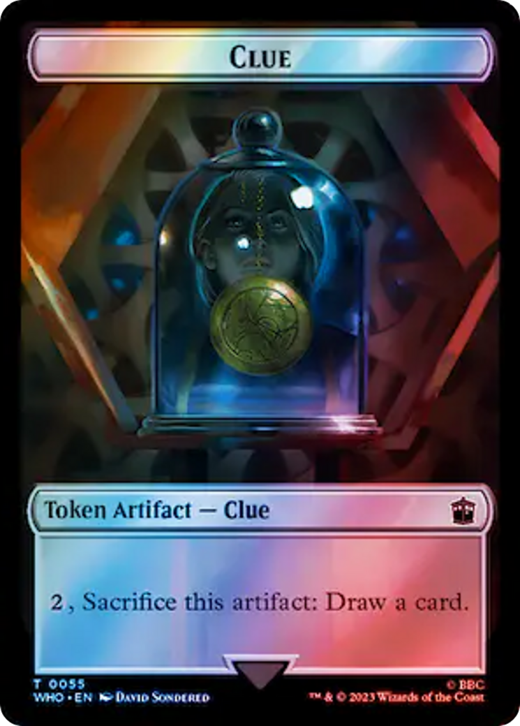 Alien Angel // Clue (0055) Double-Sided Token (Surge Foil) [Doctor Who Tokens] | Empire Gaming NC