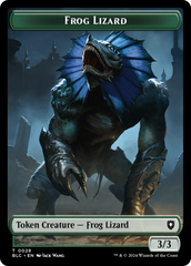 Storm Crow // Frog Lizard Double-Sided Token [Bloomburrow Commander Tokens] | Empire Gaming NC