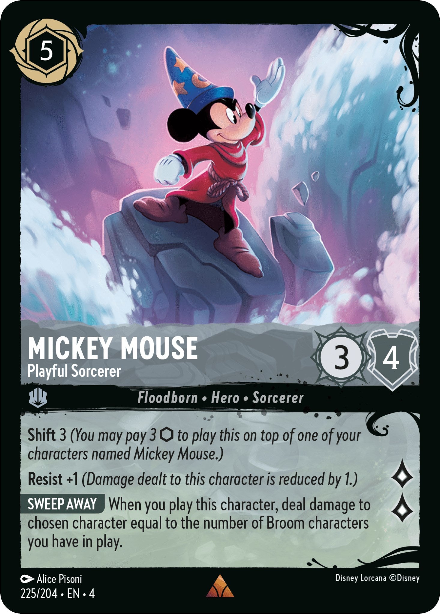 Mickey Mouse - Playful Sorcerer (225/204) (225/204) [Illumineer's Quest: Deep Trouble] | Empire Gaming NC