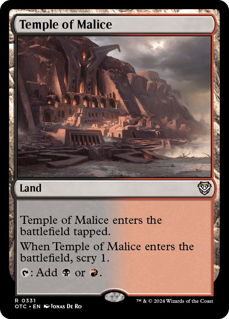 Temple of Malice [Outlaws of Thunder Junction Commander] | Empire Gaming NC