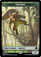 Zombie // Squirrel Double-Sided Token [Dominaria Remastered Tokens] | Empire Gaming NC