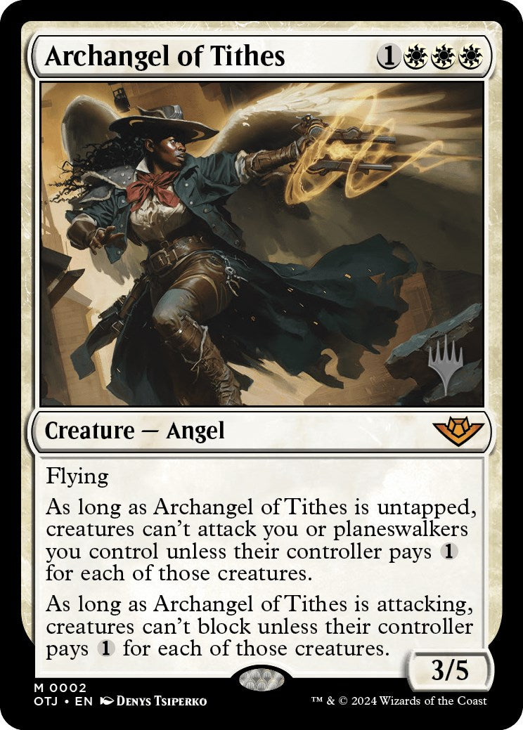 Archangel of Tithes (Promo Pack) [Outlaws of Thunder Junction Promos] | Empire Gaming NC