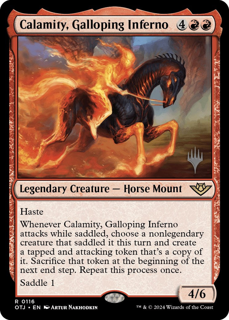 Calamity, Galloping Inferno (Promo Pack) [Outlaws of Thunder Junction Promos] | Empire Gaming NC