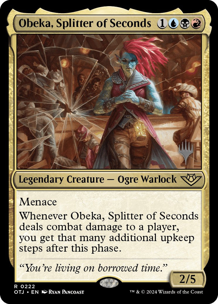 Obeka, Splitter of Seconds (Promo Pack) [Outlaws of Thunder Junction Promos] | Empire Gaming NC