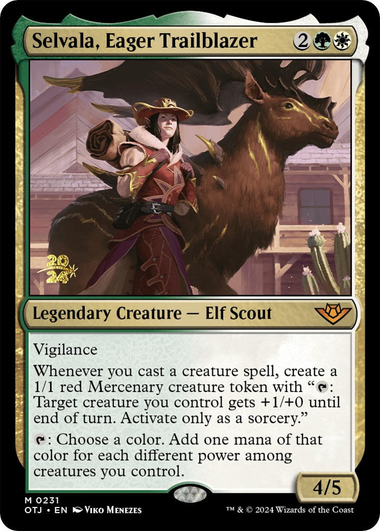 Selvala, Eager Trailblazer [Outlaws of Thunder Junction Prerelease Promos] | Empire Gaming NC