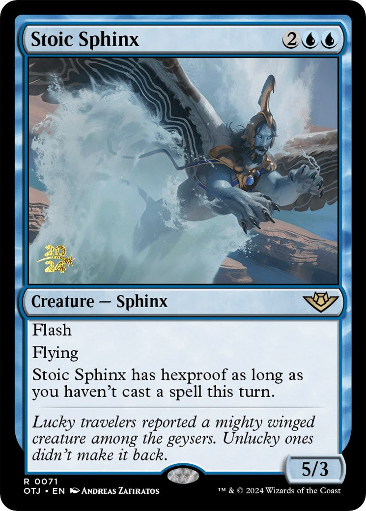 Stoic Sphinx [Outlaws of Thunder Junction Prerelease Promos] | Empire Gaming NC