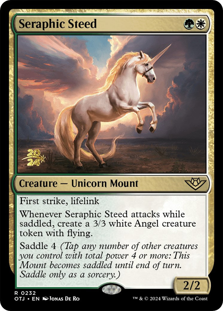 Seraphic Steed [Outlaws of Thunder Junction Prerelease Promos] | Empire Gaming NC