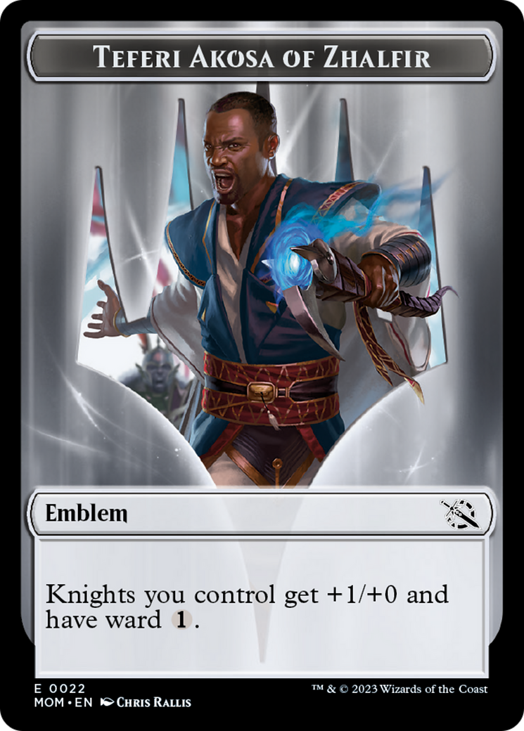 Soldier // Teferi Akosa of Zhalfir Emblem Double-Sided Token [March of the Machine Tokens] | Empire Gaming NC