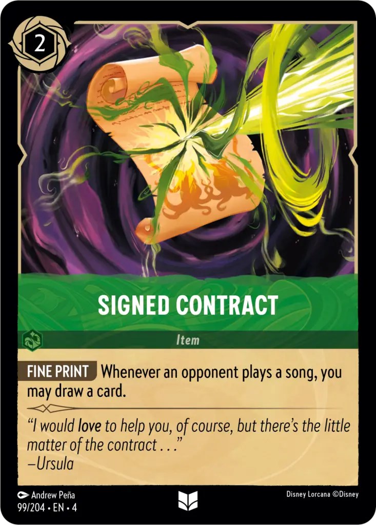 Signed Contract (99/204) [Ursula's Return] | Empire Gaming NC