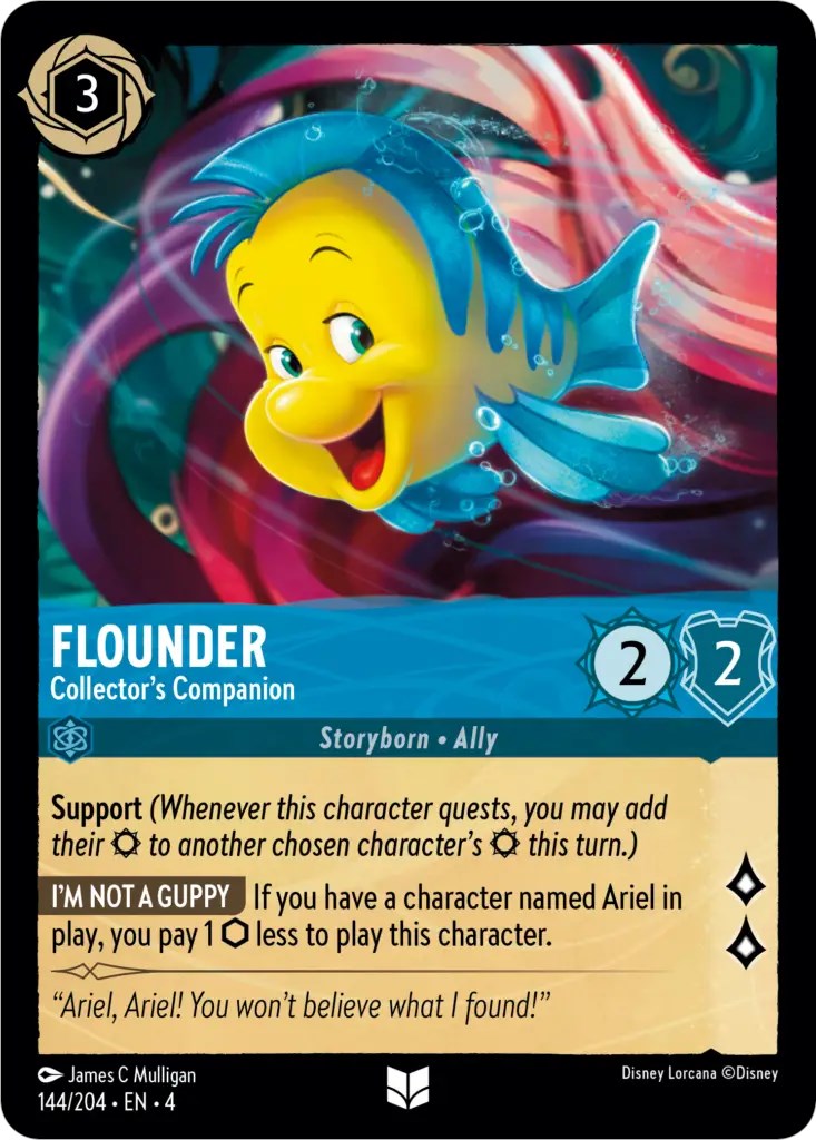 Flounder - Collector's Companion (144/204) [Ursula's Return] | Empire Gaming NC