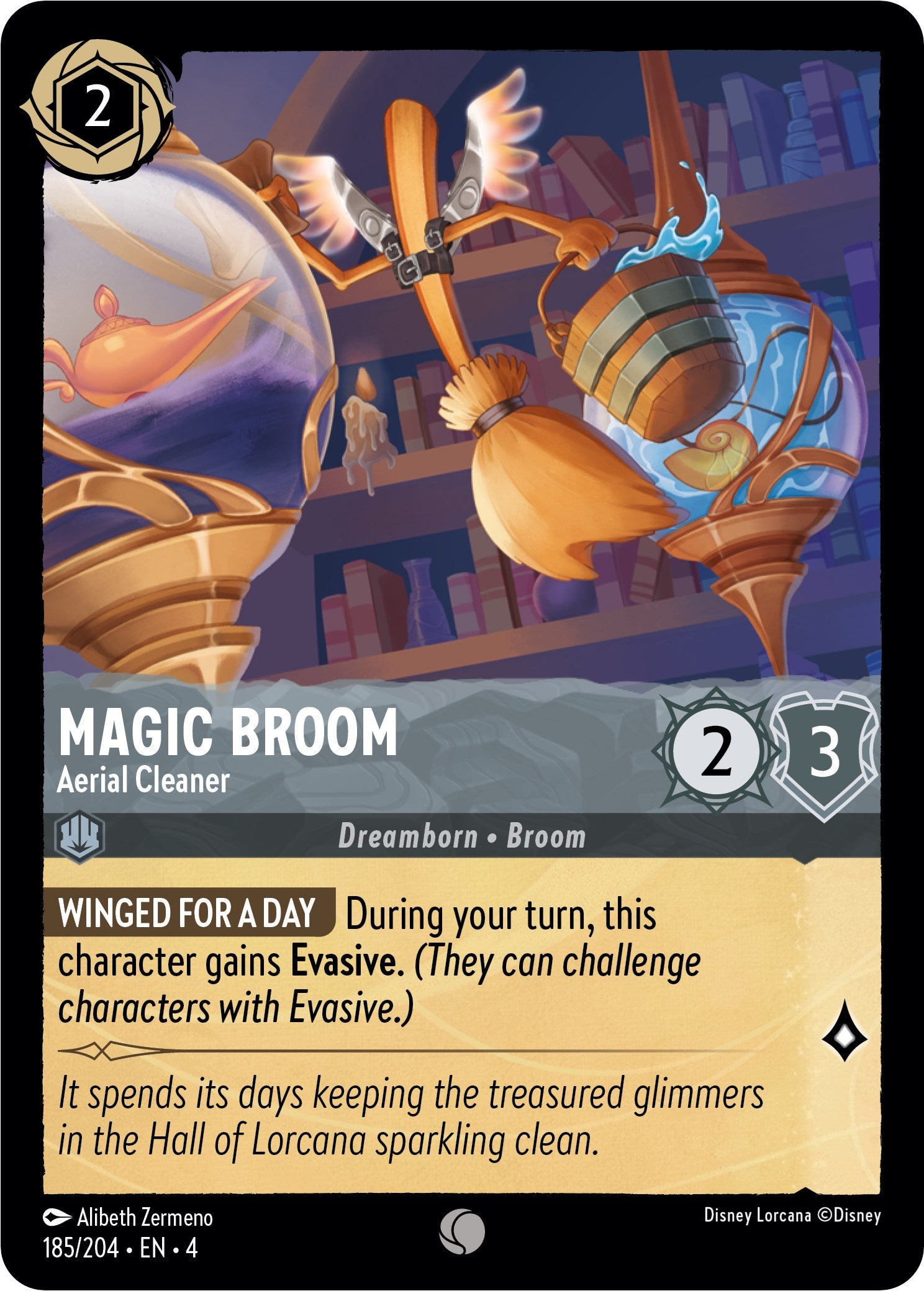 Magic Broom - Aerial Cleaner (185/204) [Ursula's Return] | Empire Gaming NC