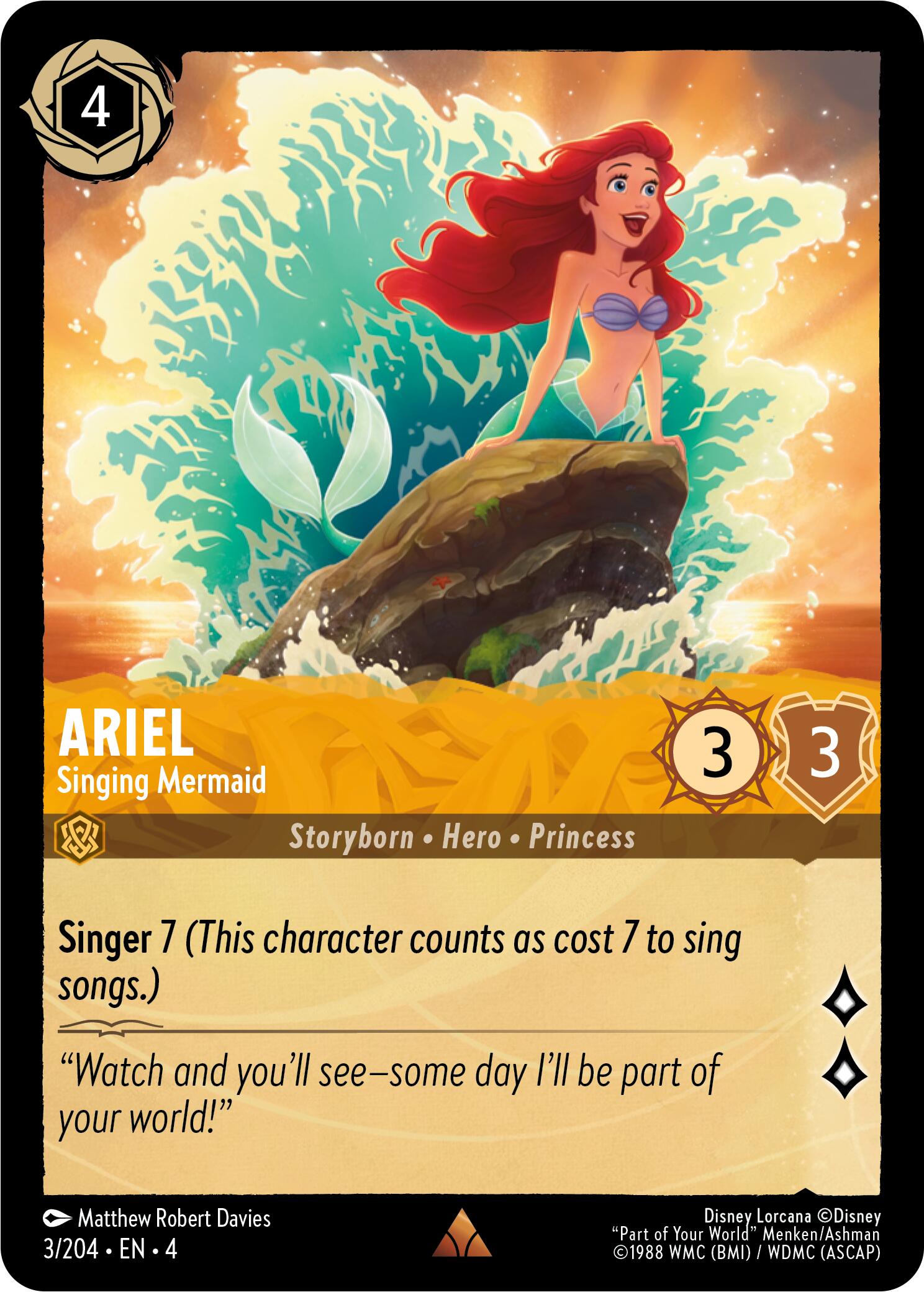 Ariel - Singing Mermaid (3/204) [Ursula's Return] | Empire Gaming NC