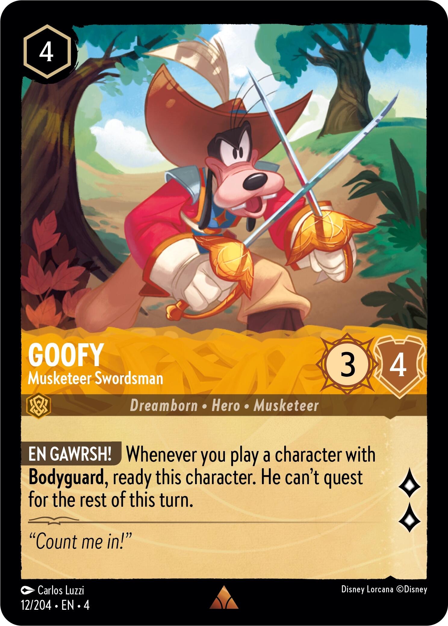 Goofy - Musketeer Swordsman (12/204) [Ursula's Return] | Empire Gaming NC