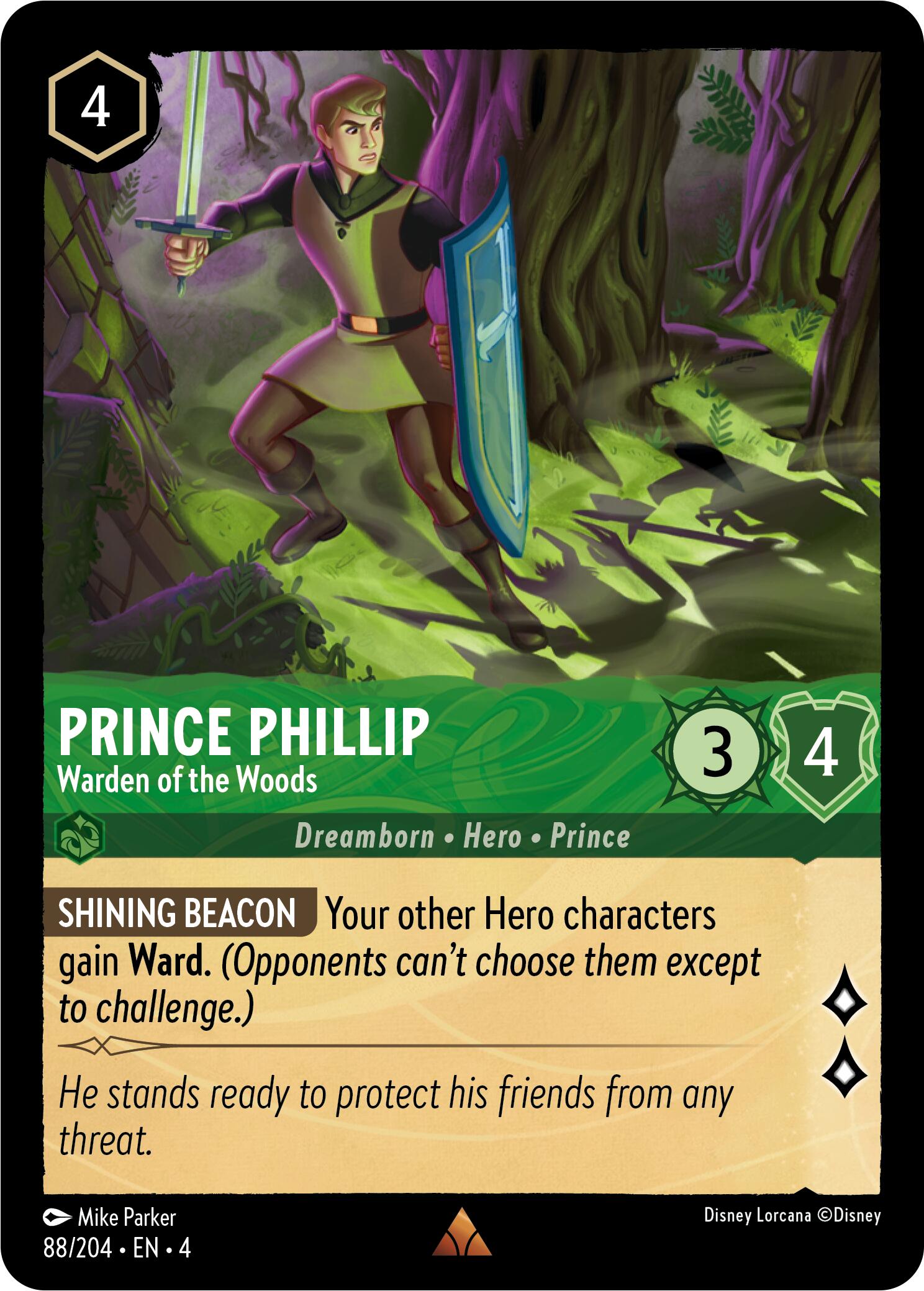 Prince Phillip - Warden of the Woods (88/204) [Ursula's Return] | Empire Gaming NC