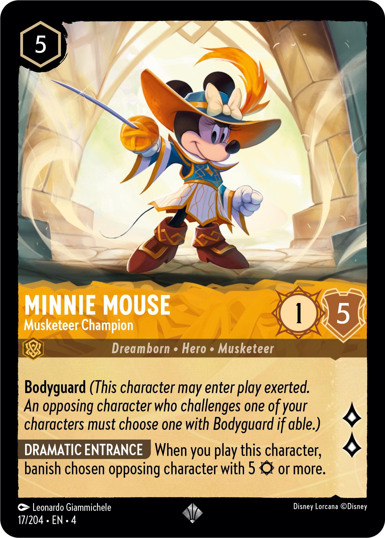 Minnie Mouse - Musketeer Champion (17/204) [Ursula's Return] | Empire Gaming NC