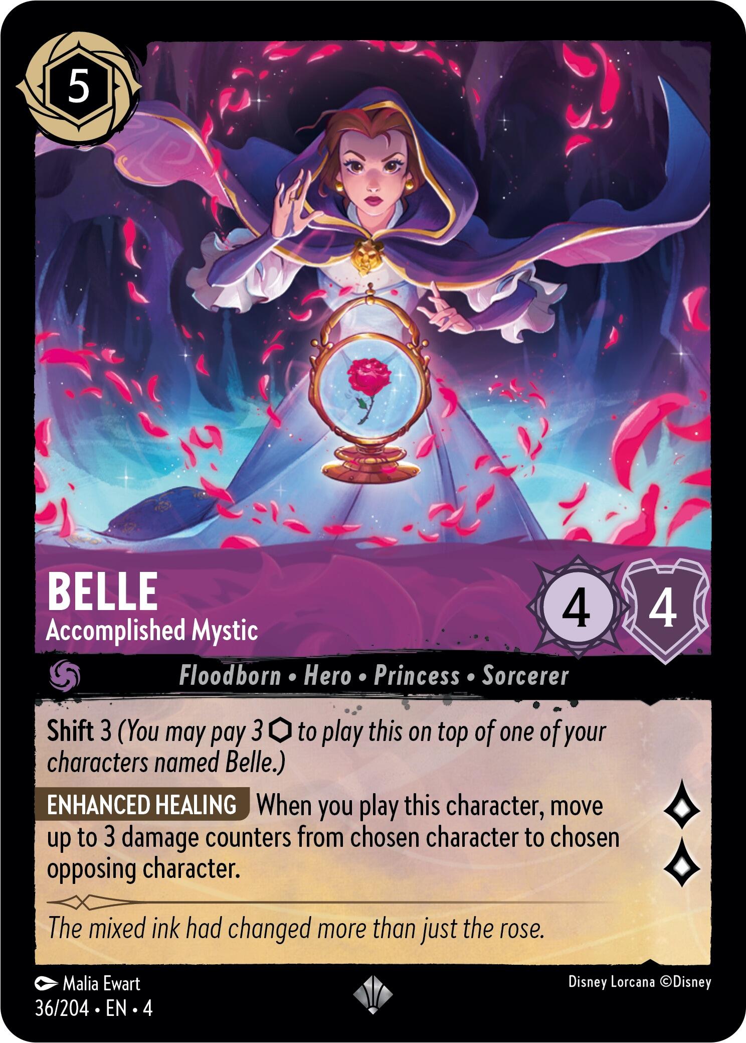 Belle - Accomplished Mystic (36/204) [Ursula's Return] | Empire Gaming NC
