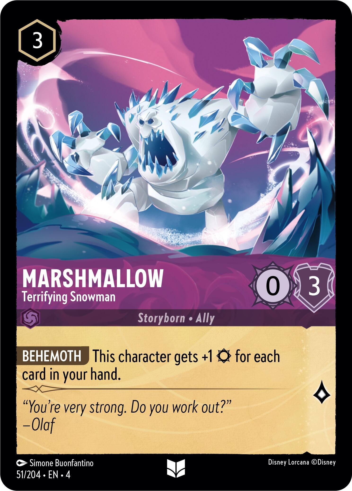 Marshmallow - Terrifying Snowman (51/204) [Ursula's Return] | Empire Gaming NC