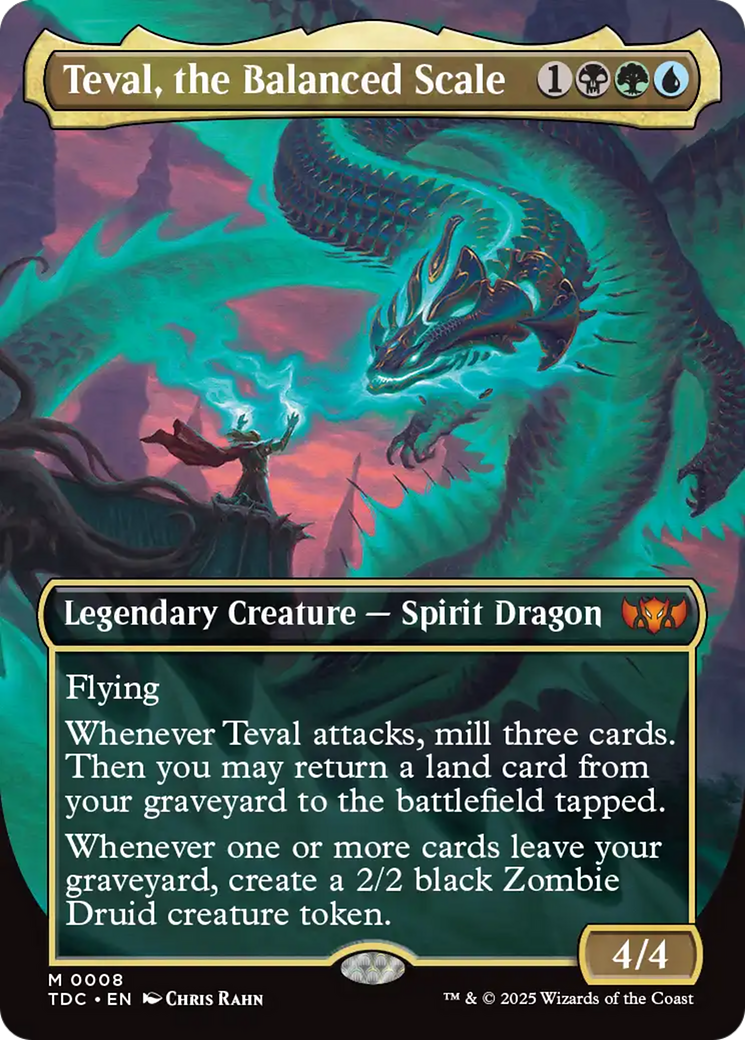 Teval, the Balanced Scale (Borderless) [Tarkir: Dragonstorm Commander] | Empire Gaming NC