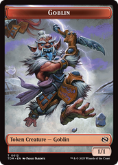 Goblin // Warrior Double-Sided Token [Tarkir: Dragonstorm Tokens] | Empire Gaming NC