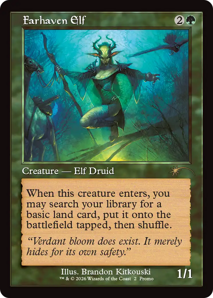 Farhaven Elf (Retro Frame) [Wizards Play Network 2026] | Empire Gaming NC