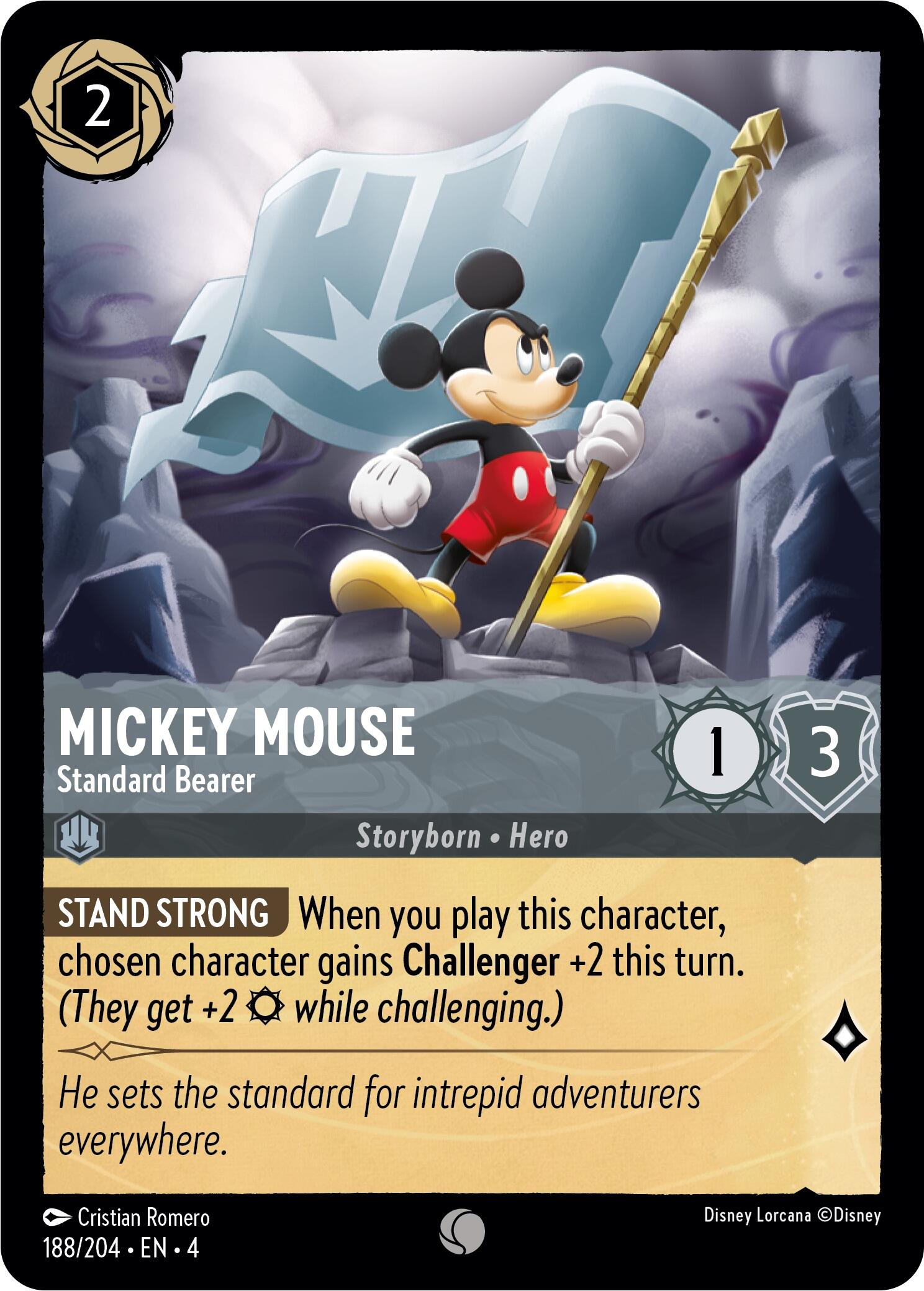 Mickey Mouse - Standard Bearer (188/204) [Ursula's Return] | Empire Gaming NC