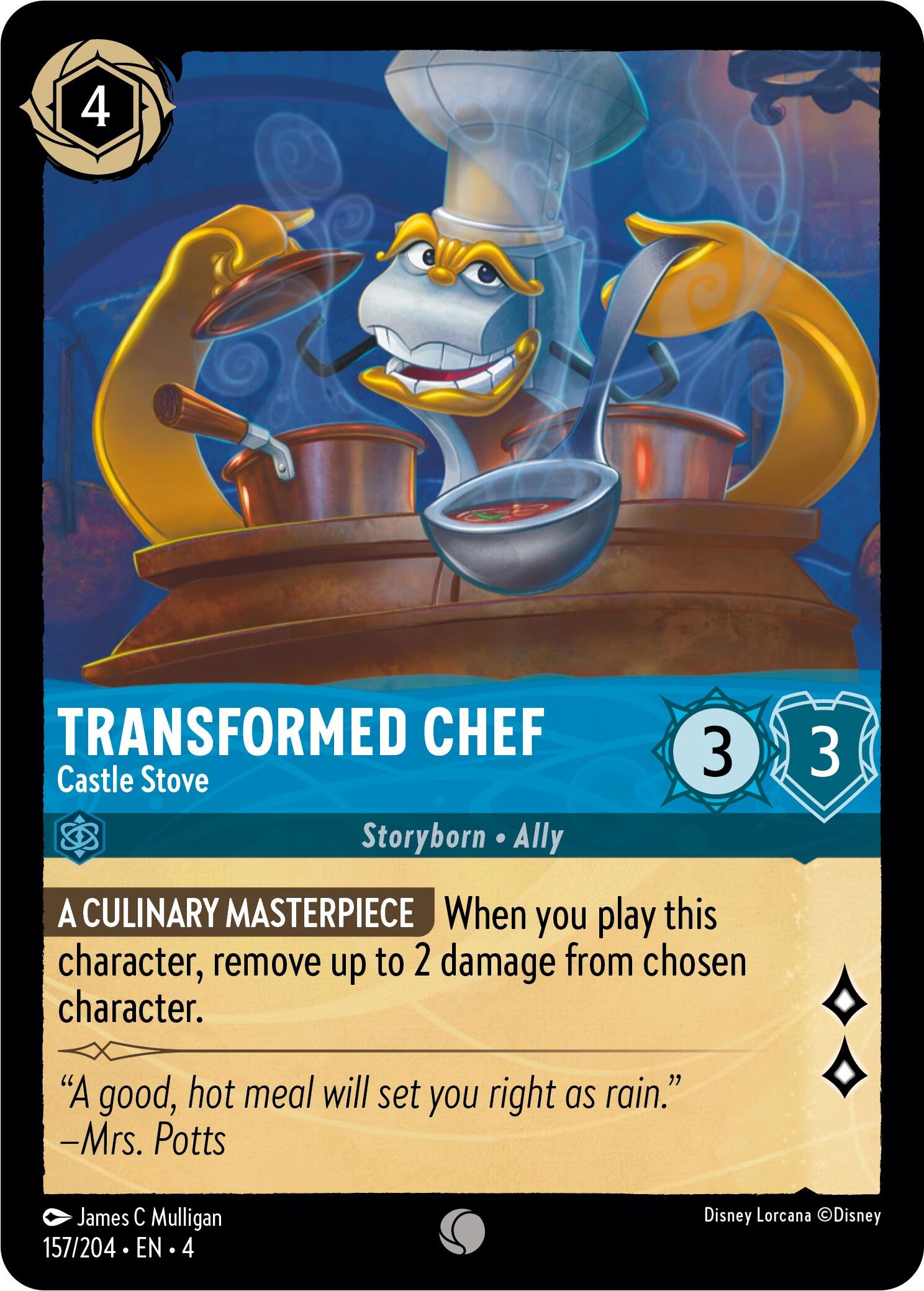 Transformed Chef - Castle Stove (157/204) [Ursula's Return] | Empire Gaming NC