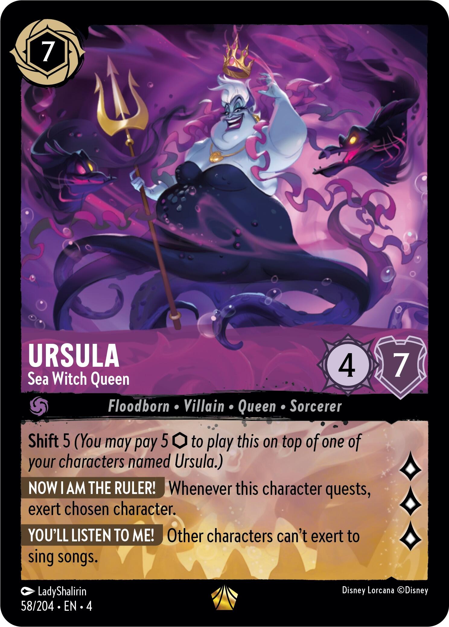 Ursula - Sea Witch Queen (58/204) [Ursula's Return] | Empire Gaming NC