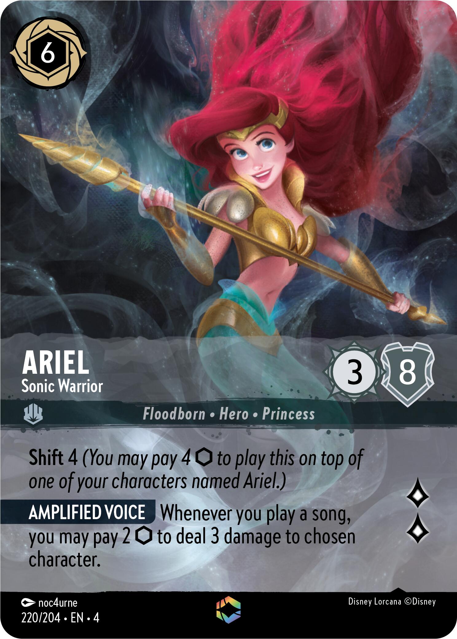 Ariel - Sonic Warrior (Enchanted) (220/204) [Ursula's Return] | Empire Gaming NC