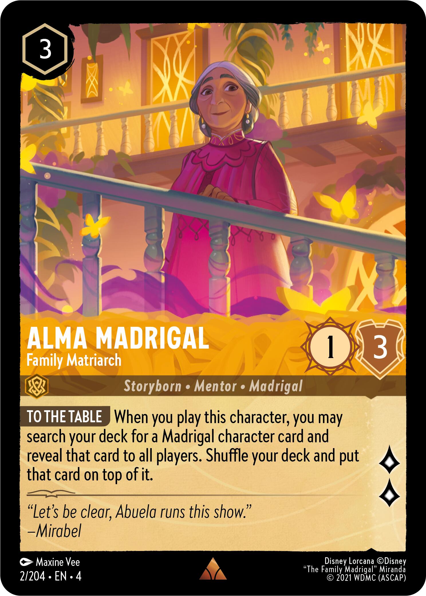 Alma Madrigal - Family Matriarch (2/204) [Ursula's Return] | Empire Gaming NC