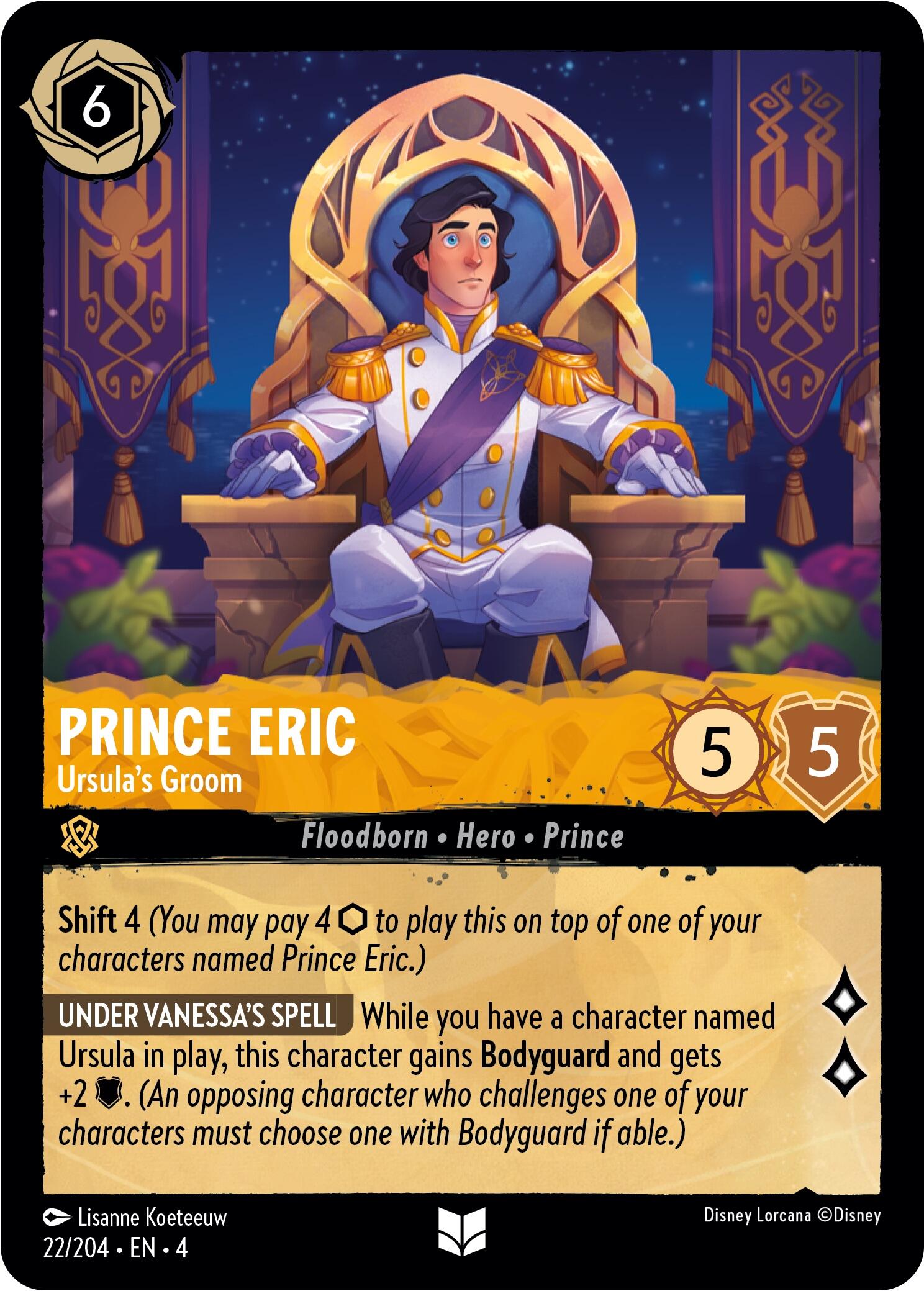 Prince Eric - Ursula's Groom (22/204) [Ursula's Return] | Empire Gaming NC