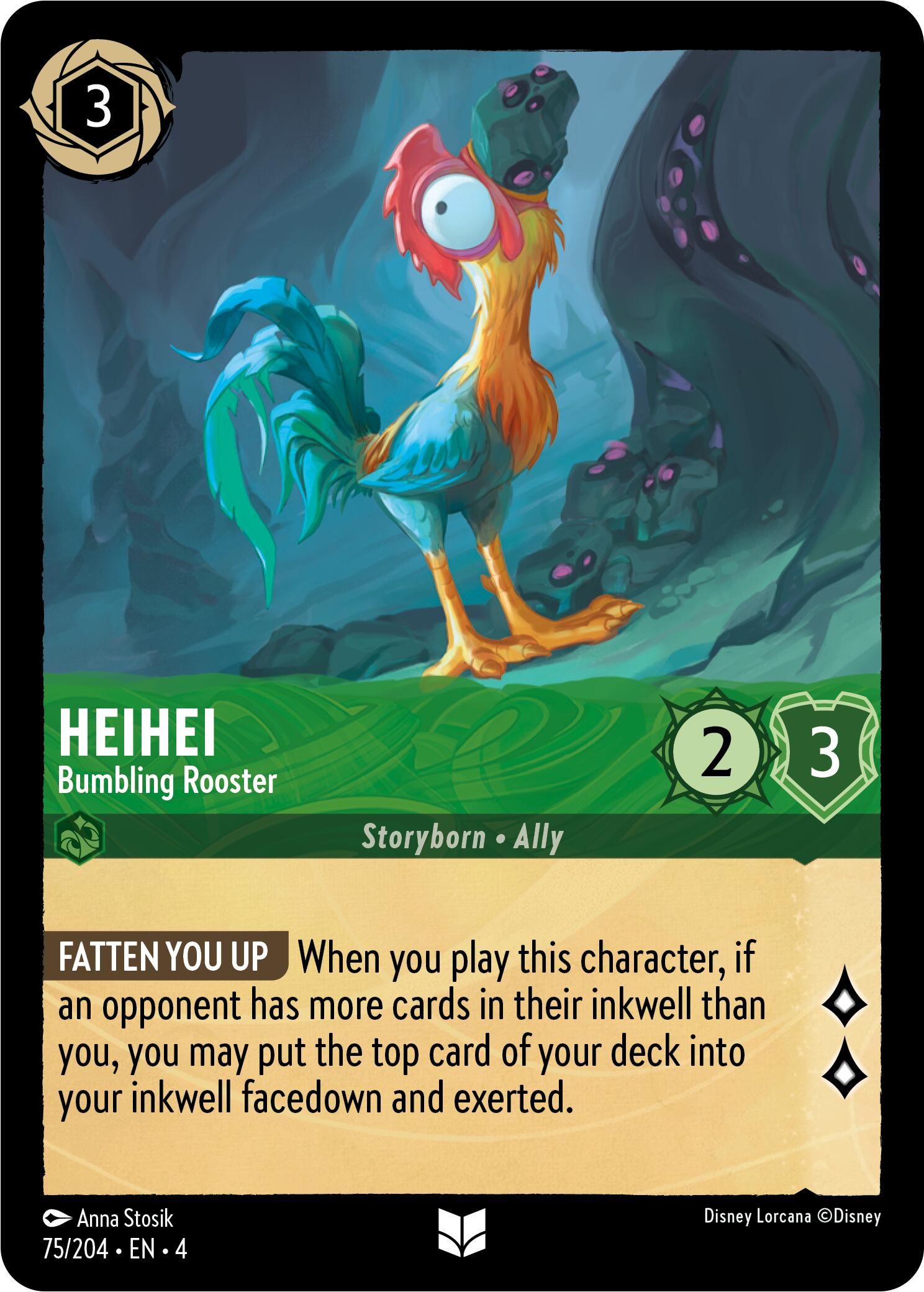 Heihei - Bumbling Rooster (75/204) [Ursula's Return] | Empire Gaming NC
