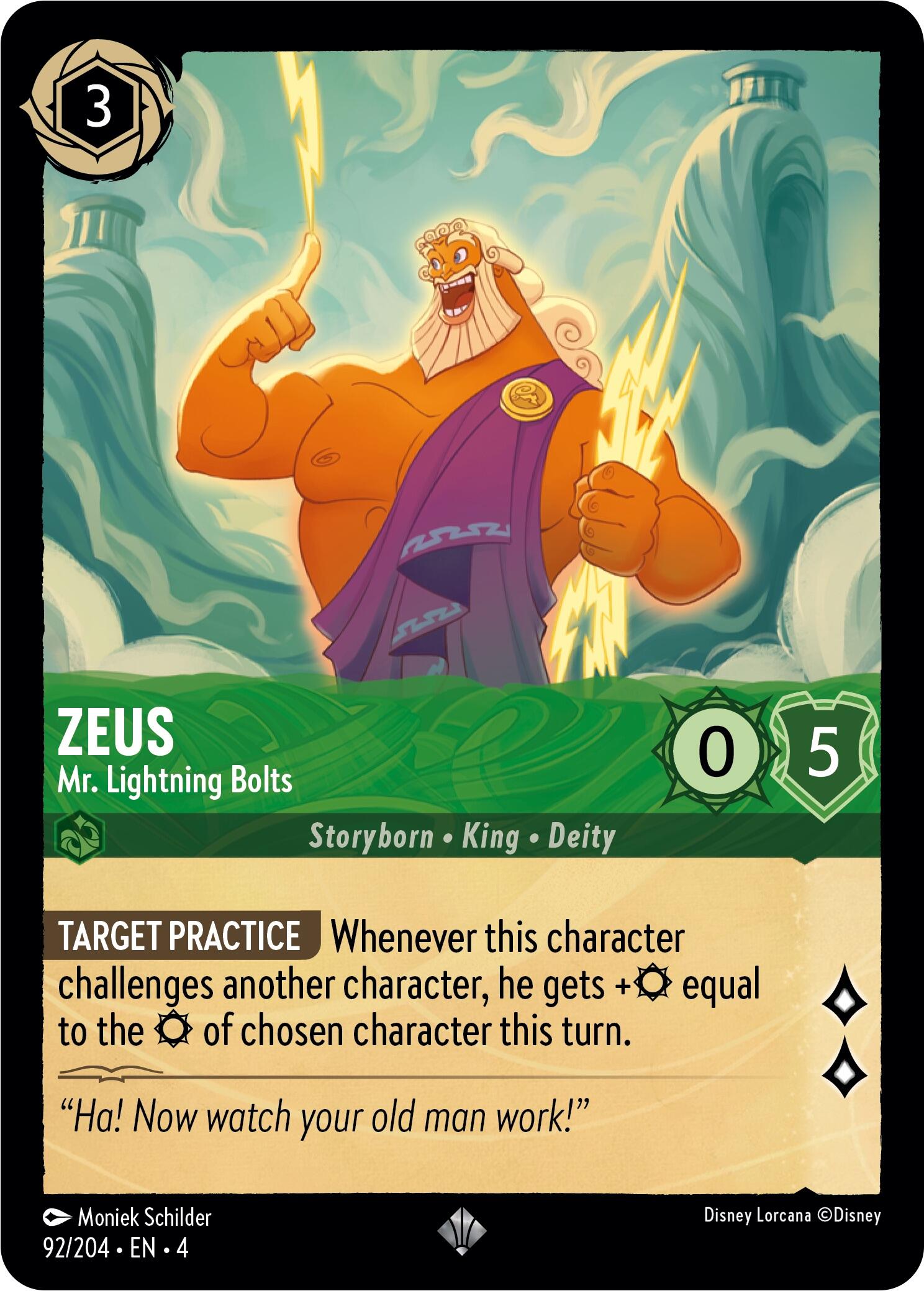 Zeus - Mr. Lightning Bolts (92/204) [Ursula's Return] | Empire Gaming NC