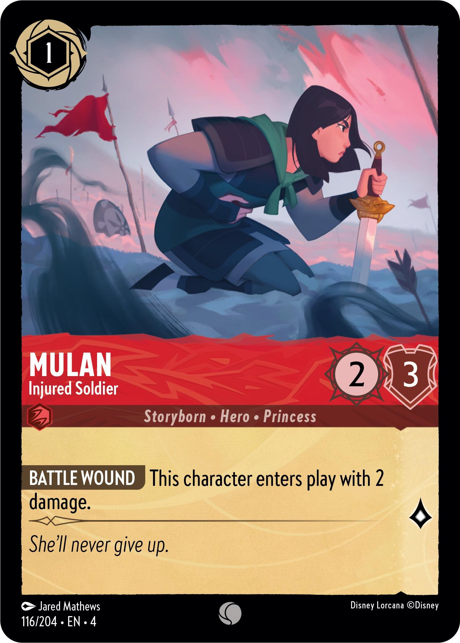 Mulan - Injured Soldier (116/204) [Ursula's Return] | Empire Gaming NC